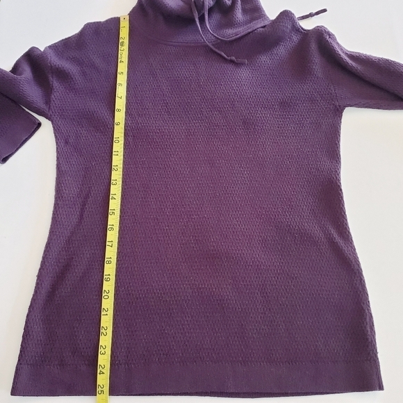 7170 * Talbots Funnel Neck Pullover Sweater Purple Size L - Picture 7 of 8